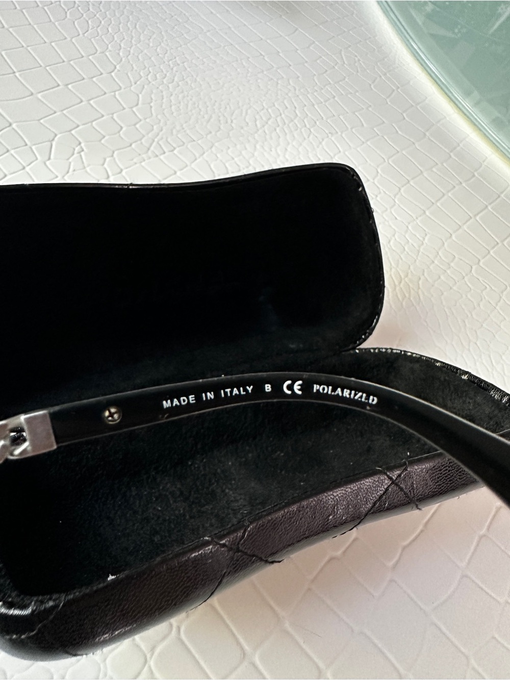 CHANEL Black Oversized Cat-Eye Sunglasses with Quilted Leather Case - Picture 8 of 12